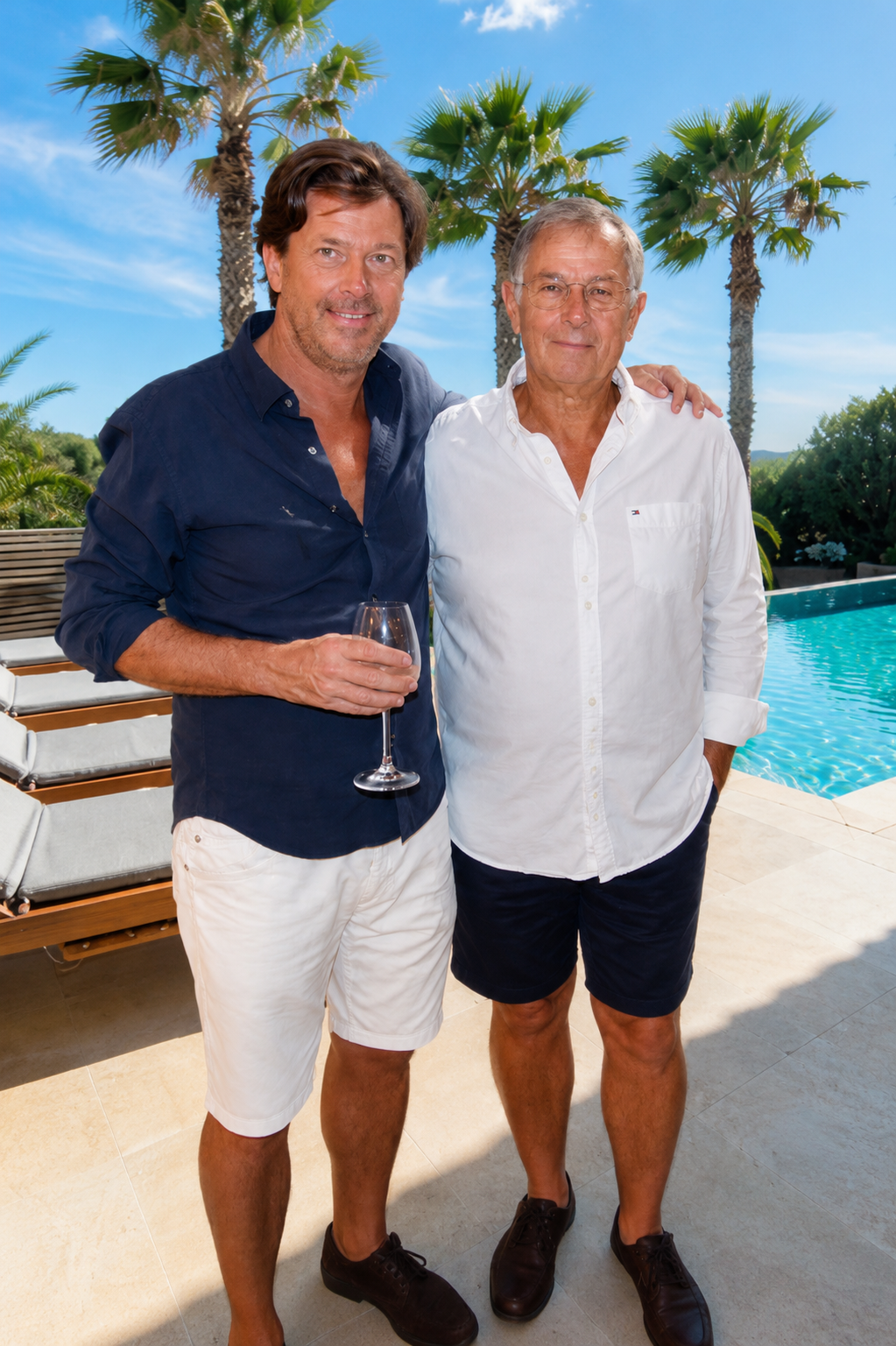 Jérôme et Gérard à la Villa Les Palmiers