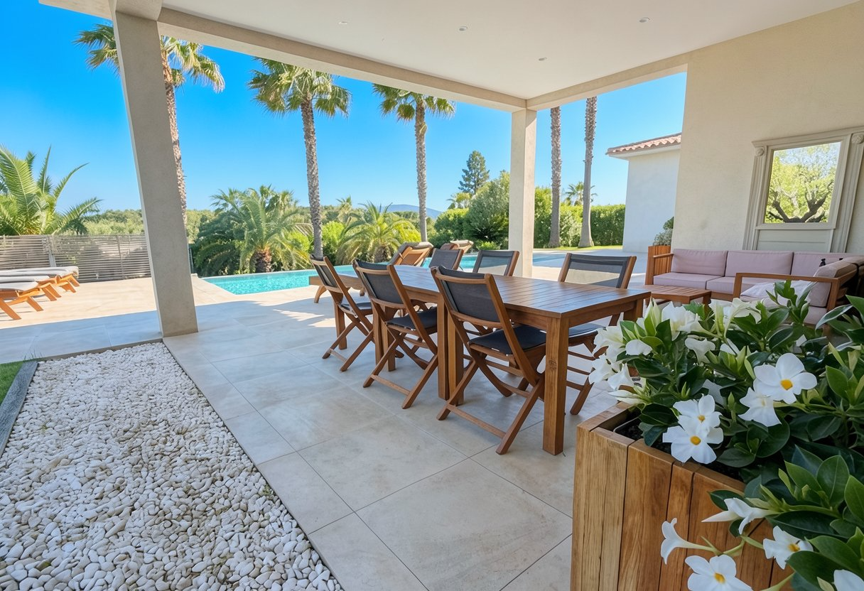Piscine et terrasse de la villa