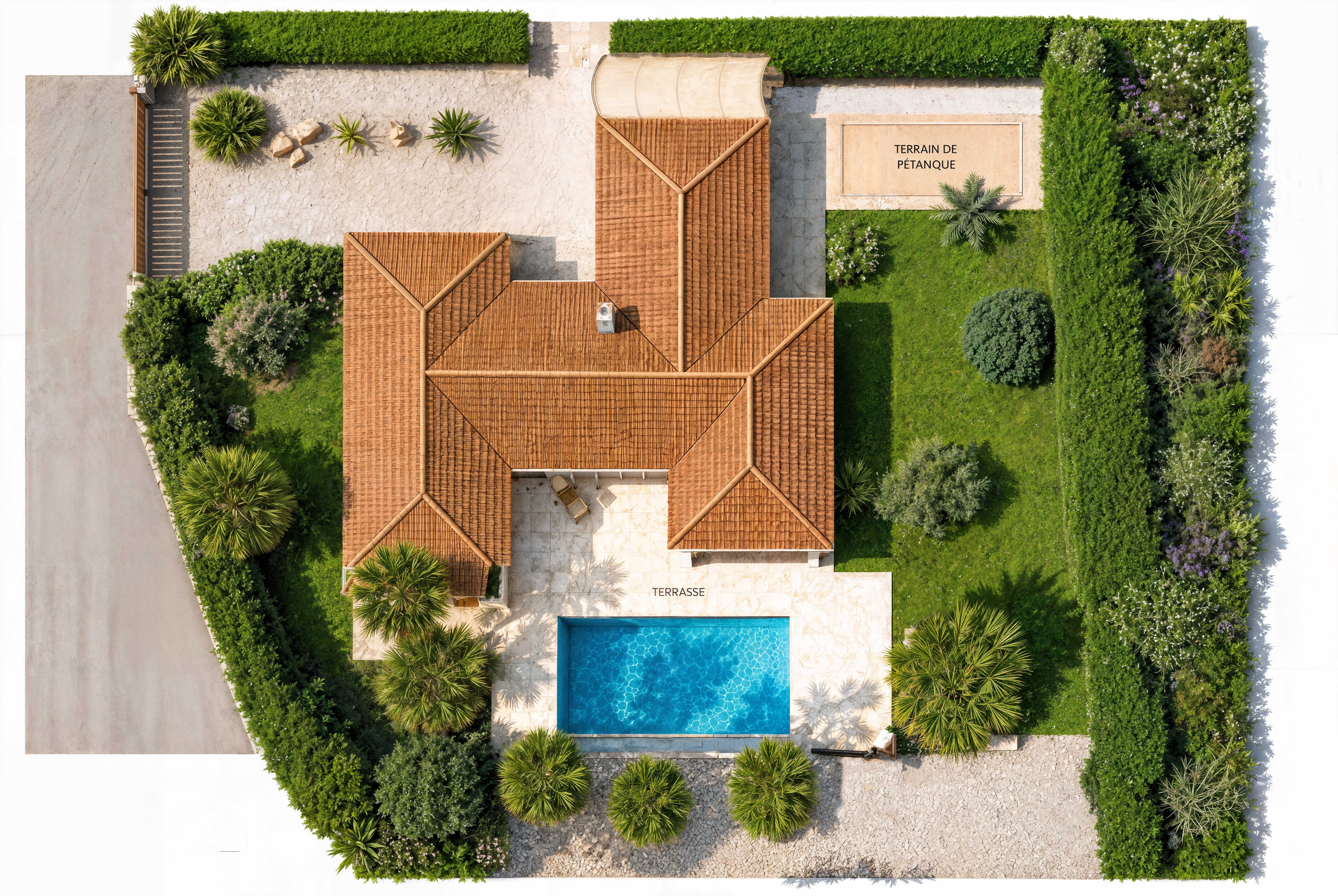 Plan masse de la Villa Les Palmiers
