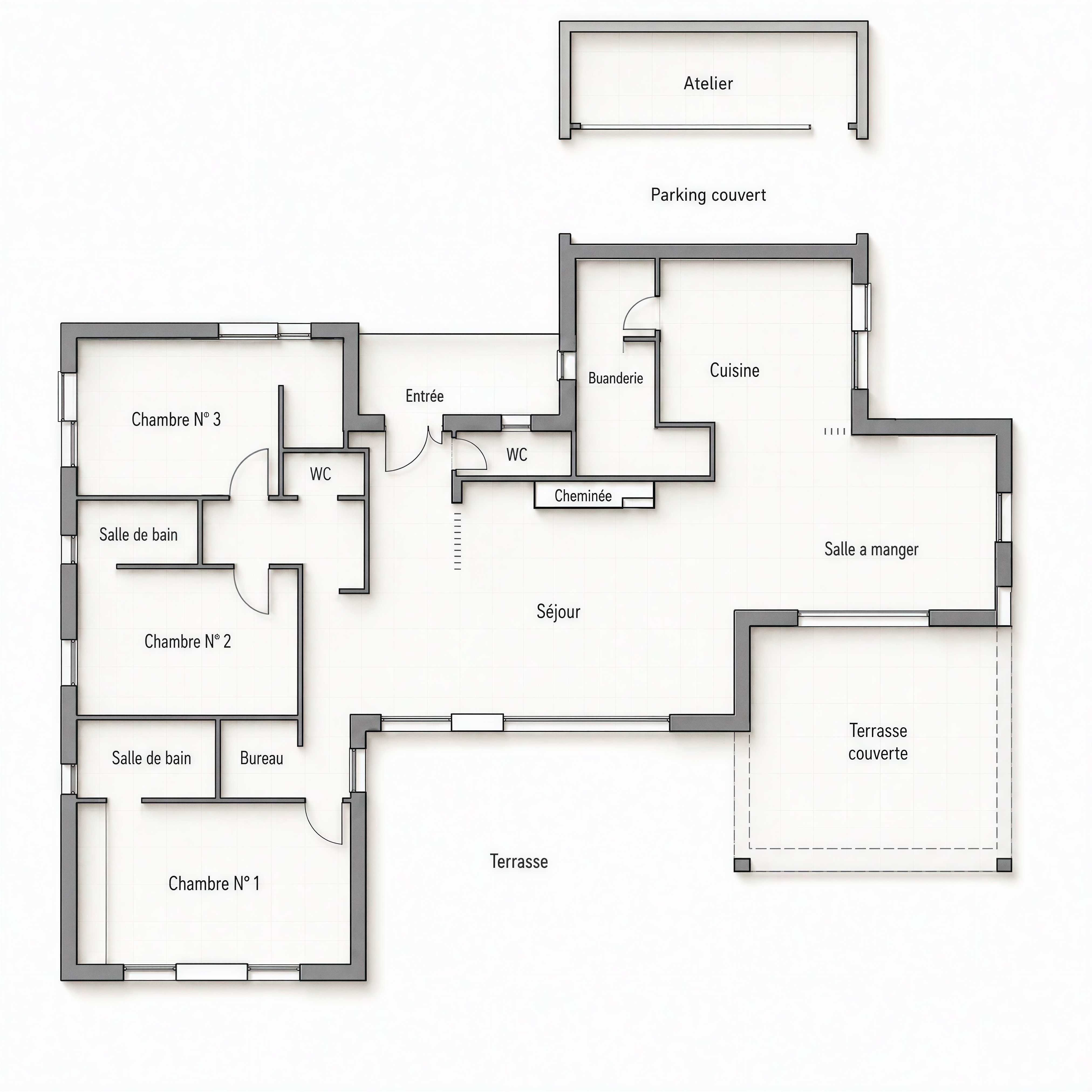 Plan de la Villa Les Palmiers
